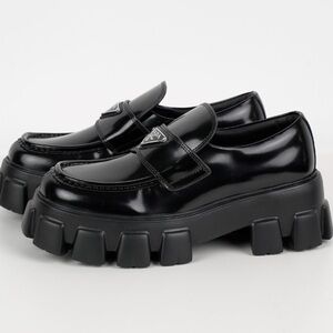 Prada Monolith leather Loafers